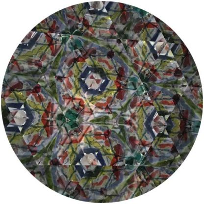 Painted Base - Marbleized Green Glass - Image 3