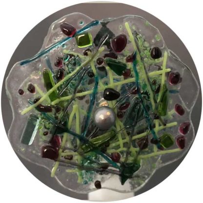 Milk Glass - Marbleized Green Glass - Image 4