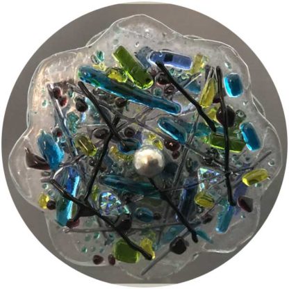 Pressed Glass - Iridized Purple Glass - Image 3