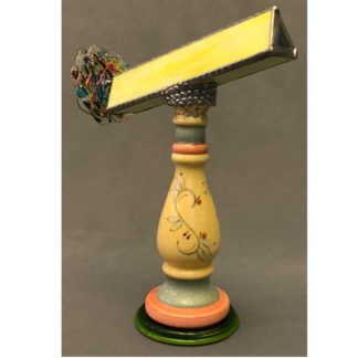 P45 Painted Ceramic Yellow Vine - Marbleized Yellow Glass