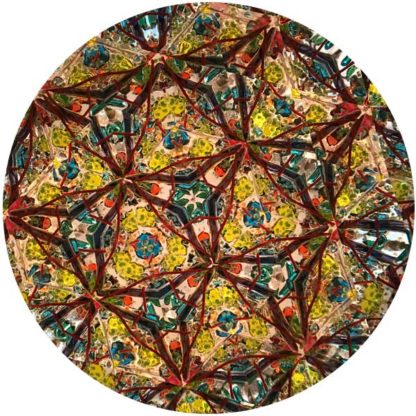 P45 Painted Ceramic Yellow Vine - Marbleized Yellow Glass - Image 3