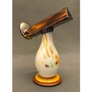 Blown Glass Pedestal - Brown Glass