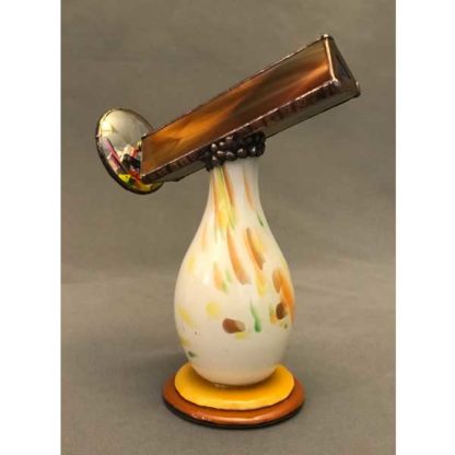 Blown Glass Pedestal - Brown Glass