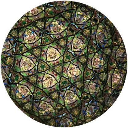 Milkglass Hobnail - Green-Purple-White Glass - Image 3