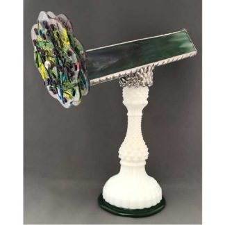 Milkglass Hobnail - Green-Purple-White Glass