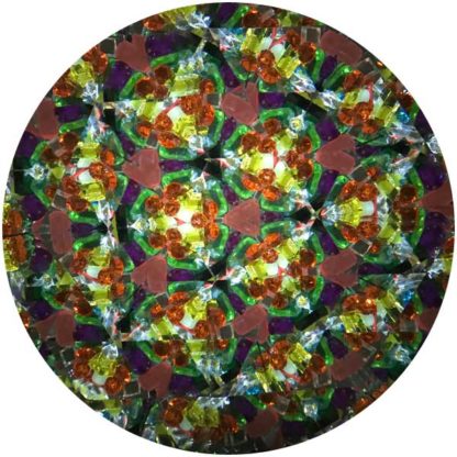 P101 Yellow Orange Glass - Pressed Glass Base - Image 5