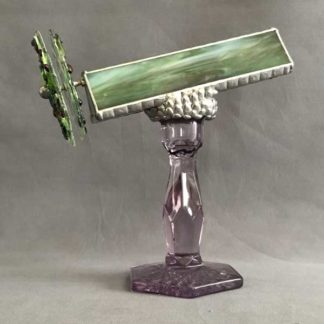 P103 Green & Purple Glass - Lavender Pressed Glass Base