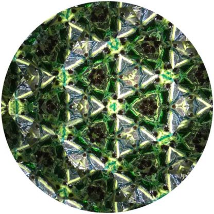 P103 Green & Purple Glass - Lavender Pressed Glass Base - Image 3