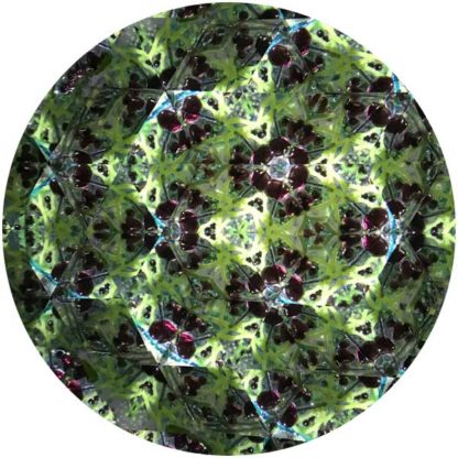 P103 Green & Purple Glass - Lavender Pressed Glass Base - Image 4