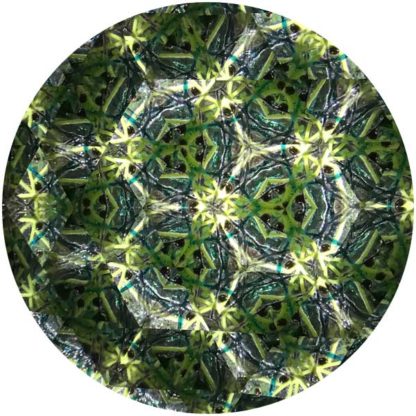 P103 Green & Purple Glass - Lavender Pressed Glass Base - Image 5