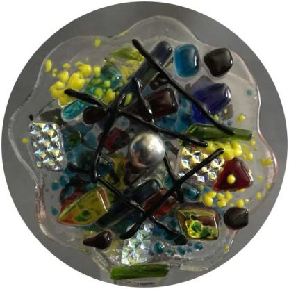 P108 Marbleized Reds - Pressed Glass Base - Image 2