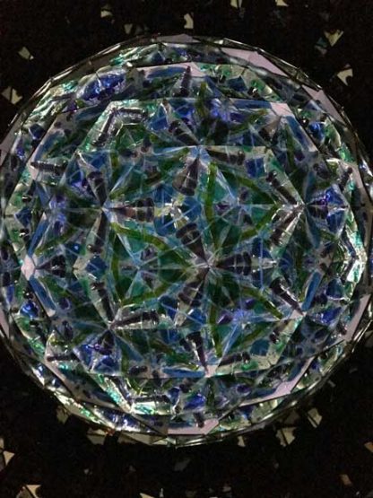 P78 White Seahorse Base - Rippled Green Glass - Image 5