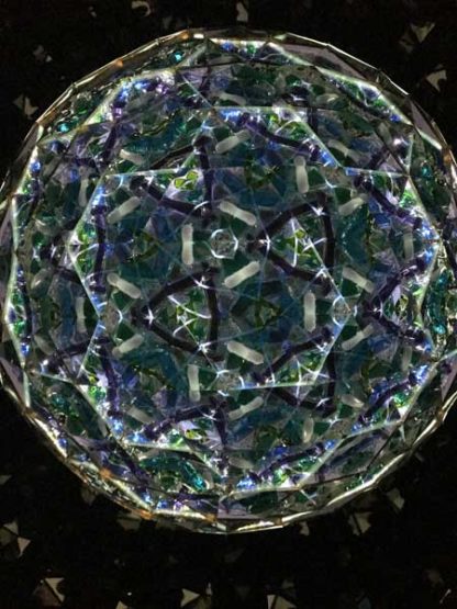 P78 White Seahorse Base - Rippled Green Glass - Image 6
