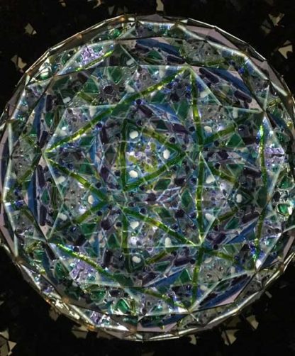 P78 White Seahorse Base - Rippled Green Glass - Image 7
