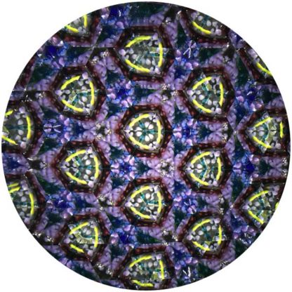 P86 Iridized Aqua Glass - Hand Made Beaded Base - Image 3