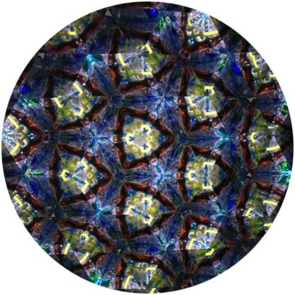 P86 Iridized Aqua Glass - Hand Made Beaded Base - Image 4