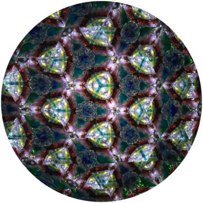 P86 Iridized Aqua Glass - Hand Made Beaded Base - Image 5