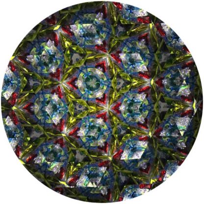 P86 Iridized Aqua Glass - Hand Made Beaded Base - Image 6