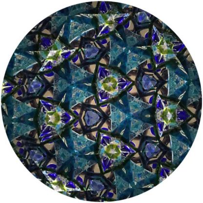 P87 Iridized Turquoise & Purple Glass - Clear Turquoise Base - Image 3