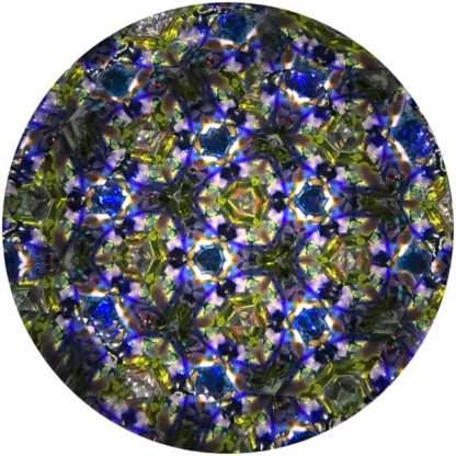 P89 Marbleized Cobalt Blue Glass - Milk Glass Base - Image 4