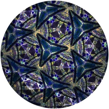 P90 Mottled Blue-Green Glass - Polished Aluminum Base - Image 4