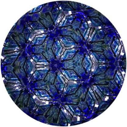 P91 Iridized Aqua Glass - Pineapple Motif Base - Image 4