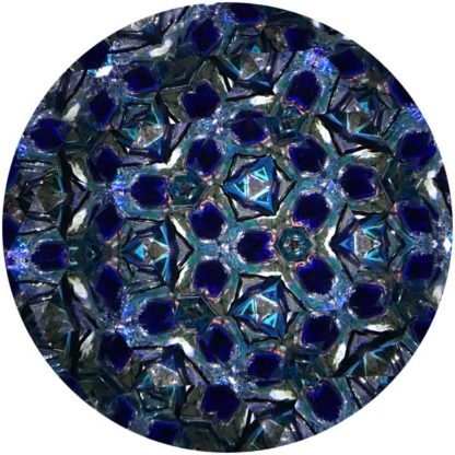 P91 Iridized Aqua Glass - Pineapple Motif Base - Image 5
