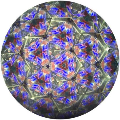 P74 Iridized White Glass - Pressed Clear Glass Base - Image 4
