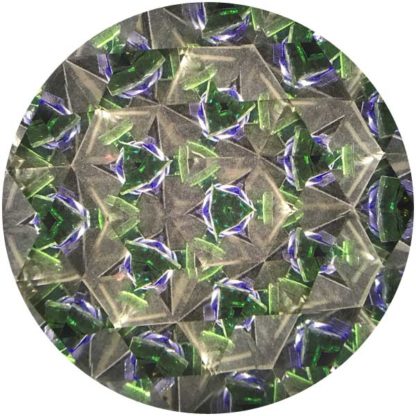 P74 Iridized White Glass - Pressed Clear Glass Base - Image 2