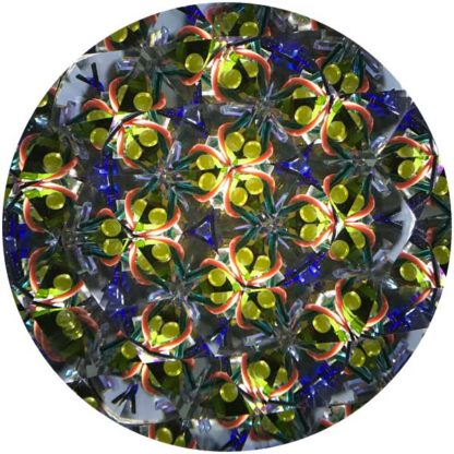 P96 Thrown Pottery Base - Marbleized Green Glass - Image 2