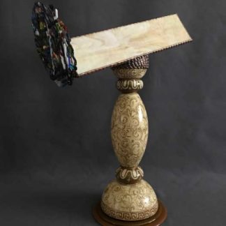 P99 Victorian Style Base - Marbleized Caramel Glass