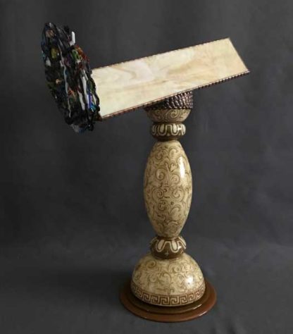P99 Victorian Style Base - Marbleized Caramel Glass