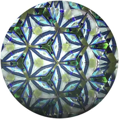 P47 Iridized White Glass - Cobalt Blue Base - Image 2