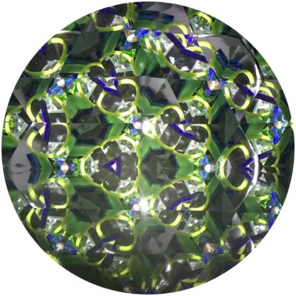 P47 Iridized White Glass - Cobalt Blue Base - Image 4