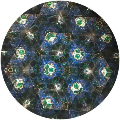 P110 Pressed Glass Base - Bright Turquoise Glass - Image 3
