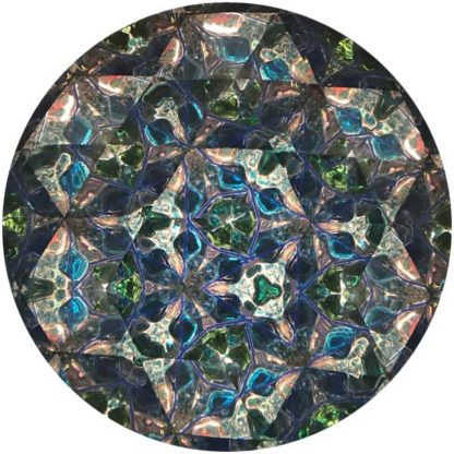 P110 Pressed Glass Base - Bright Turquoise Glass - Image 5