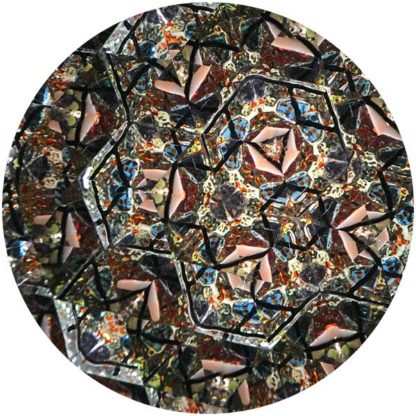 P113 Hunting Scene Ceramic Base - Marbleized Forest Green Glass - Image 5