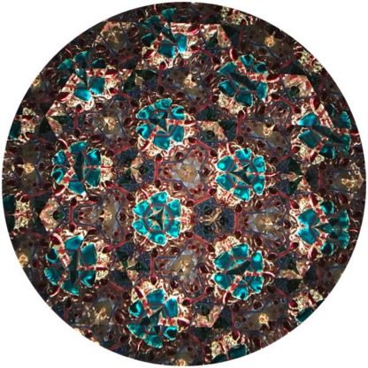 P115 Vintage Pressed Glass Base - Marbleized Purple Glass - Image 2