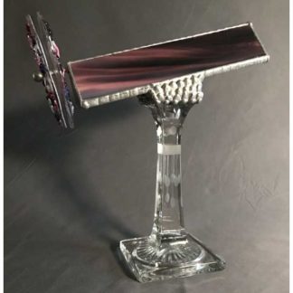 P115 Vintage Pressed Glass Base - Marbleized Purple Glass