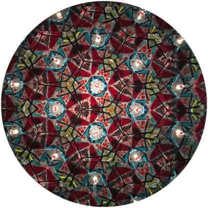 P116 Red Copper with Bronze Ceramic Base - Dark Red Marbleized Glass - Image 5
