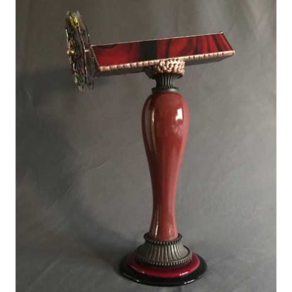 P116 Red Copper with Bronze Ceramic Base - Dark Red Marbleized Glass