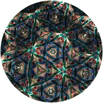 P117 Textured Base with Classic Design - Iridized Light Teal Glass - Image 2