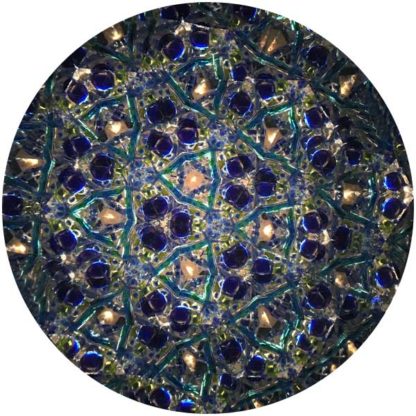 P120 Vintage Transfer Pattern Base - Cobalt Glass - Image 3