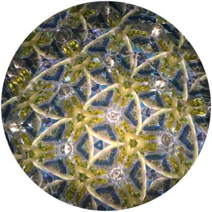 P121 Vintage Pale Green Base - Marbleized Cream-Various Greens Glass - Image 3