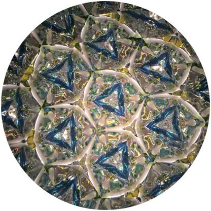 P121 Vintage Pale Green Base - Marbleized Cream-Various Greens Glass - Image 5