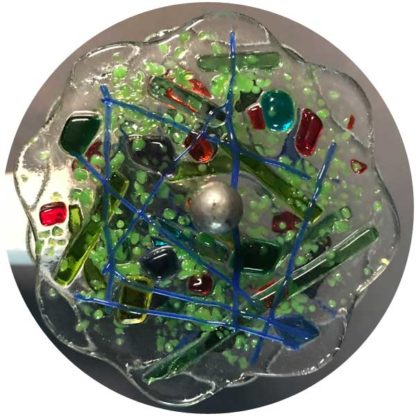 P123 Green & White Ceramic - Emerald Green Glass - Image 2