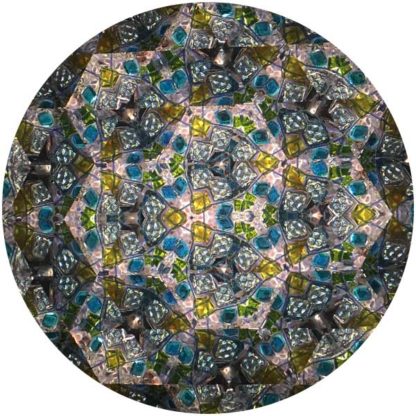 P124 Vintage Pressed Glass Base - Marbleized Purple Glass - Image 5