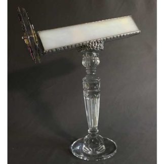 P125 Fluted Pressed Glass Base - Pearl-White Glass