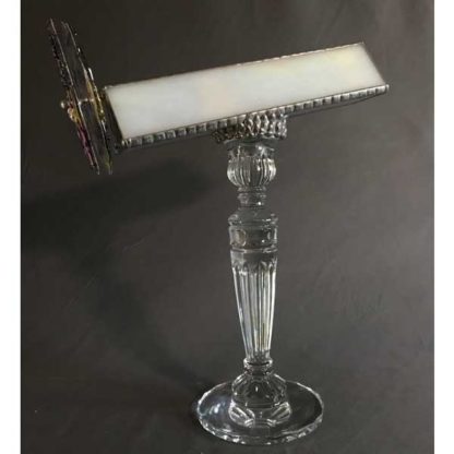 P125 Fluted Pressed Glass Base - Pearl-White Glass