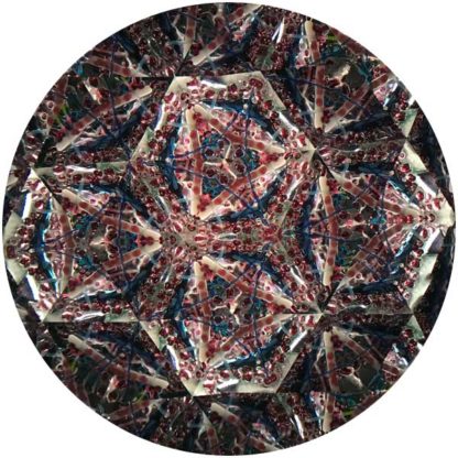P127 Vintage Pressed Glass Base - Marbleized Pink-Lavender Glass - Image 4